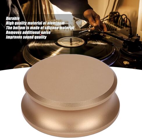 Record Turntables, Weight Stabilizer Vinyls Black Clamp Record Player Weight Stabilizer Turntable Accessory for Vinyls Record Weight Player (Gold) in Saudi Arabia