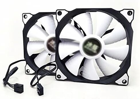 Computer Radiator 4 Pin 120mm Computer Case Fan Silent 12CM Fan CPU Cooling RGB Quiet PC Cooler Fan Case Fans 12V DC Adjust Fan Speed (Size : 2 Pcs) in Saudi Arabia
