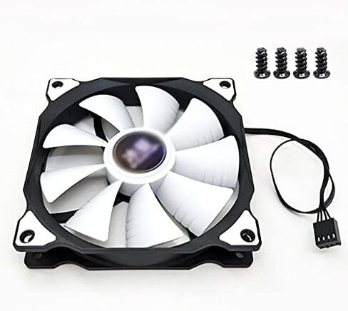 Computer Radiator 4 Pin 120mm Computer Case Fan Silent 12CM Fan CPU Cooling RGB Quiet PC Cooler Fan Case Fans 12V DC Adjust Fan Speed (Size : 2 Pcs) in Saudi Arabia