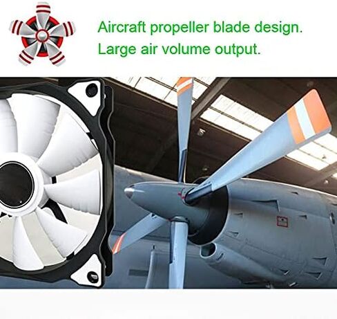 Computer Radiator 4 Pin 120mm Computer Case Fan Silent 12CM Fan CPU Cooling RGB Quiet PC Cooler Fan Case Fans 12V DC Adjust Fan Speed (Size : 2 Pcs) in Saudi Arabia
