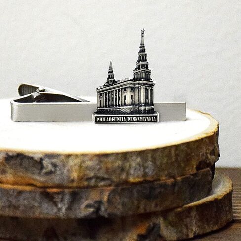 Lifebeats Philadelphia Pennsylvania Antique Silver Temple Tieclip by Ringmasters in Kuwait