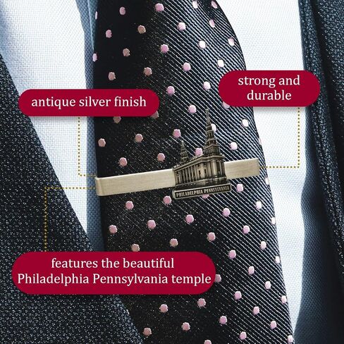 Lifebeats Philadelphia Pennsylvania Antique Silver Temple Tieclip by Ringmasters in Kuwait