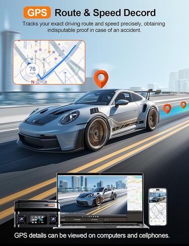 360 ° View 4 Channel Dash Cam ، 4K الأمامية والخلفية داخل اليسار اليسرى ، GPS المدمج و 5.8G WIFI التحكم في التطبيق ، كاميرا اندفاعة للسيارات ، وضع وقوف السيارات على مدار الساعة طوال أيام الأسبوع ، G-SENSOR ، الرؤية الليلية الأشعة تحت الحمراء ، بطاقة 128 ج in Saudi Arabia