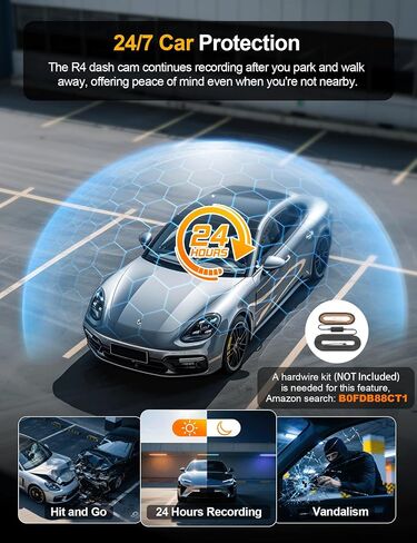 360 ° View 4 Channel Dash Cam ، 4K الأمامية والخلفية داخل اليسار اليسرى ، GPS المدمج و 5.8G WIFI التحكم في التطبيق ، كاميرا اندفاعة للسيارات ، وضع وقوف السيارات على مدار الساعة طوال أيام الأسبوع ، G-SENSOR ، الرؤية الليلية الأشعة تحت الحمراء ، بطاقة 128 ج in Saudi Arabia