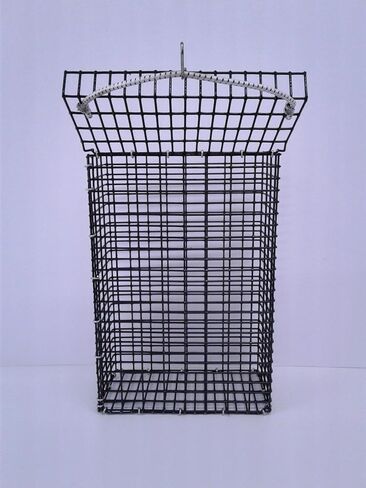CHUM Box Marine Grade PVC Coating Black Wire mesh Pot Fishing Bait cage 12x8x4 in Saudi Arabia