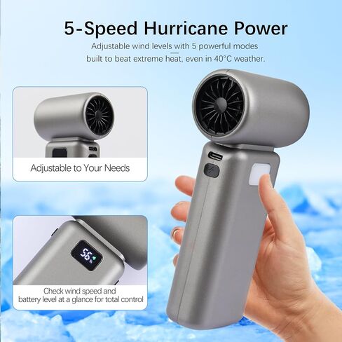 Electric Air Duster – 100000RPM Cordless Violent Fan Blower with 5-Speed Settings, Fast Charging, Brushless Motor, Dust Removal for Car, PC, Keyboard, Home, Outdoor Use in Saudi Arabia
