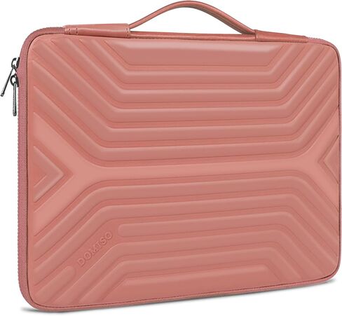 DOMISO 13.3 Inch Shockproof Waterproof Laptop Sleeve with Strap Lightweight Soft EVA Tablet Case for 13-13.3 Inch Laptops/MacBook Pro Retina/Dell Inspiron 13 XPS 13 / HP, Pink in Saudi Arabia