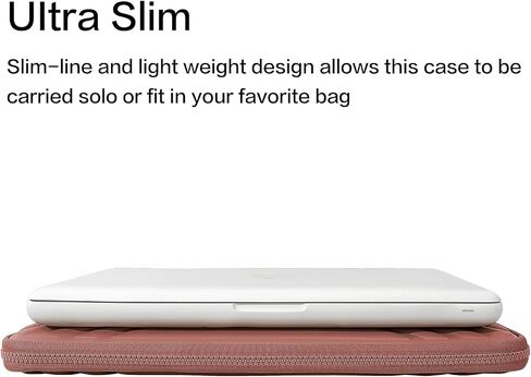 DOMISO 13.3 Inch Shockproof Waterproof Laptop Sleeve with Strap Lightweight Soft EVA Tablet Case for 13-13.3 Inch Laptops/MacBook Pro Retina/Dell Inspiron 13 XPS 13 / HP, Pink in Saudi Arabia