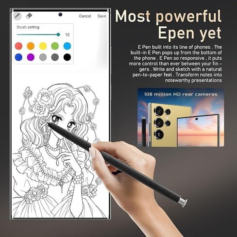 I25 Ultra 5G Unlocked Phones 8+512GB Android13 Smartphone Battery 7000mAh 6.9" HD Screen Unlocked Cell Phone,48MP+108MP Camera/Face ID/5G/Fingerprint Lock/Dual SIM/GPS (Purple) in Kuwait