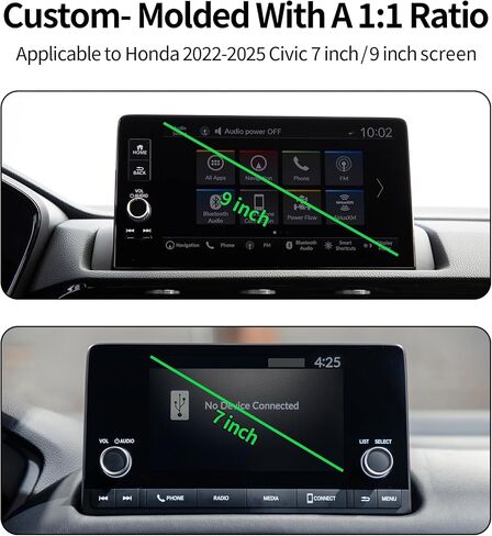 حامل هاتف Maserweller للسيارة لـ Honda Civic 2022-2025 ملحقات شاشة 7/9 بوصة ثابت in Kuwait