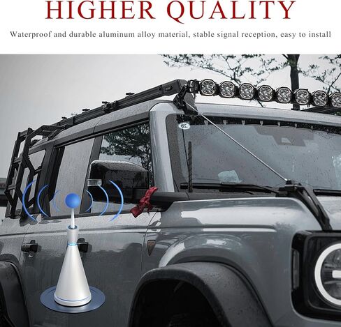 Car Spiral Antenna, 7 Inch Flexible PVC Rubber Antenna Topper with Screw Adapters, Waterproof Auto Toppers Radio Reception Mast for Trucks Cars SUVs, Exterior Car Accessories in Saudi Arabia