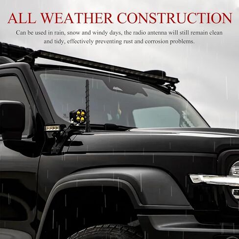 Car Spiral Antenna, 7 Inch Flexible PVC Rubber Antenna Topper with Screw Adapters, Waterproof Auto Toppers Radio Reception Mast for Trucks Cars SUVs, Exterior Car Accessories in Saudi Arabia
