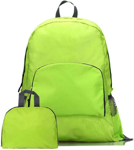 Foldable Diamond Grid Backpack Outdoor Travel Storage Bag for Camping,Hiking Green in Saudi Arabia