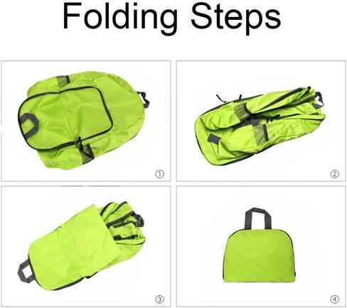 Foldable Diamond Grid Backpack Outdoor Travel Storage Bag for Camping,Hiking Green in Saudi Arabia