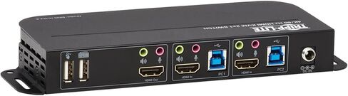 TRIPP LITE 2 PORT HDMI USB KVM Switch ، PORT DUAL PORT HDMI USB KVM SWITCH ، 4K 60 Hz ، HDR ، HDCP 2.2 ، USB 3.0 Cables ، Black (B005-HUA2-K) (متجدد) in Saudi Arabia