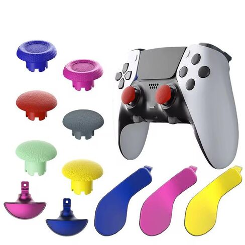 مجموعة أدوات تحكم المعادن الخلفية ، مجموعة استبدال 10-in-1 PS5 مع 4 مشغلات خلفية ، 6 أغطية عصا التحكم (بلاتا) in Kuwait