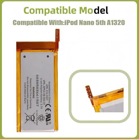 616-0407 Rechargeable Battery Compatible with iPod Nano 5th A1320 with Tools in Saudi Arabia