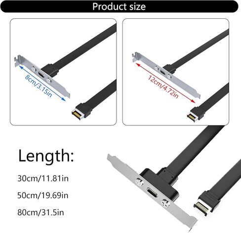 USB 3.1 TypeE to Type C Shielded Cable TypeE to Type C Front Panel Connection for Computer Enthusiasts in Saudi Arabia