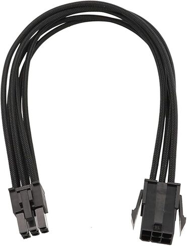 6pin pciexpress كابل موسع الطاقة GPU مع موصلات مقطع آمنة ، كابل محول المحولات من الذكور إلى الإناث in Saudi Arabia