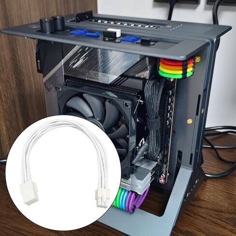 6pin pciexpress كابل موسع الطاقة GPU مع موصلات مقطع آمنة ، كابل محول المحولات من الذكور إلى الإناث in Saudi Arabia