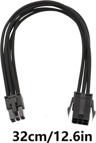 6pin pciexpress كابل موسع الطاقة GPU مع موصلات مقطع آمنة ، كابل محول المحولات من الذكور إلى الإناث in Saudi Arabia