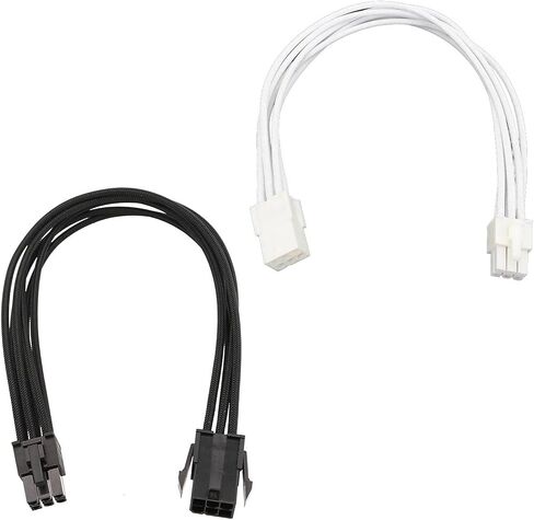 6pin pciexpress كابل موسع الطاقة GPU مع موصلات مقطع آمنة ، كابل محول المحولات من الذكور إلى الإناث in Saudi Arabia