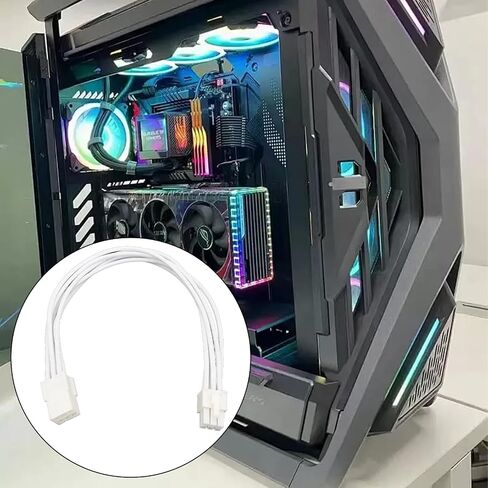 6pin pciexpress كابل موسع الطاقة GPU مع موصلات مقطع آمنة ، كابل محول المحولات من الذكور إلى الإناث in Saudi Arabia