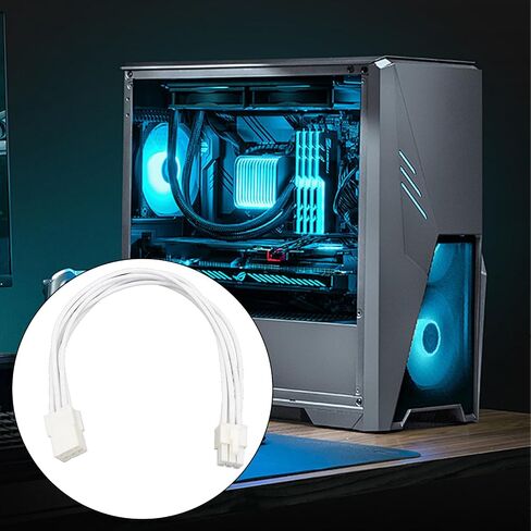 6pin pciexpress كابل موسع الطاقة GPU مع موصلات مقطع آمنة ، كابل محول المحولات من الذكور إلى الإناث in Saudi Arabia