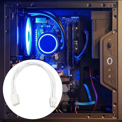 6pin pciexpress كابل موسع الطاقة GPU مع موصلات مقطع آمنة ، كابل محول المحولات من الذكور إلى الإناث in Saudi Arabia