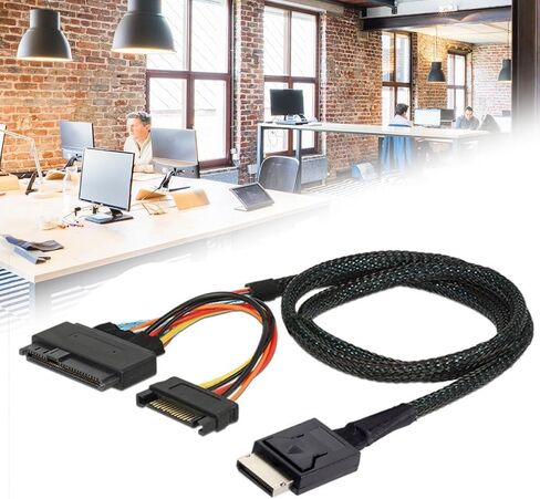 SFF-8611 4I to SFF-8639 Cord Internal SFF-8611 4I to SFF-8639 Adapter with 15 Pin Power Port PCIE Transmission Cable in Saudi Arabia
