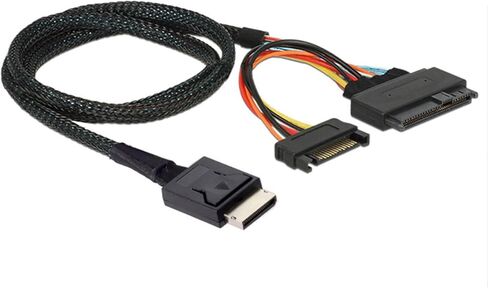 SFF-8611 4I to SFF-8639 Cord Internal SFF-8611 4I to SFF-8639 Adapter with 15 Pin Power Port PCIE Transmission Cable in Saudi Arabia