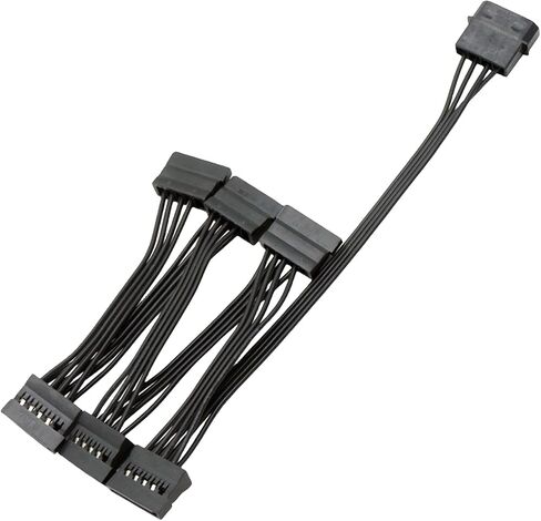 محمولة 15 نقطة من الذكور إلى 4Pin أنثى 15Pin 15pin كابل تمديد الطاقة من 1 إلى 3/4/5/6 in Saudi Arabia
