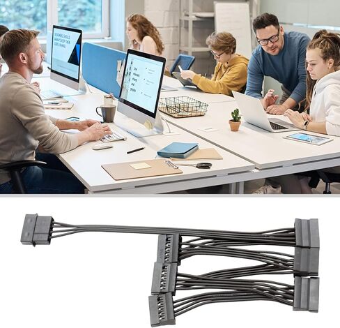 محمولة 15 نقطة من الذكور إلى 4Pin أنثى 15Pin 15pin كابل تمديد الطاقة من 1 إلى 3/4/5/6 in Saudi Arabia