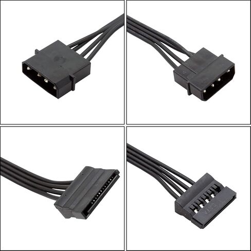 محمولة 15 نقطة من الذكور إلى 4Pin أنثى 15Pin 15pin كابل تمديد الطاقة من 1 إلى 3/4/5/6 in Saudi Arabia