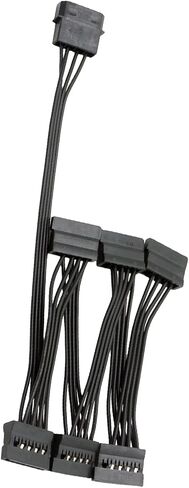 محمولة 15 نقطة من الذكور إلى 4Pin أنثى 15Pin 15pin كابل تمديد الطاقة من 1 إلى 3/4/5/6 in Saudi Arabia