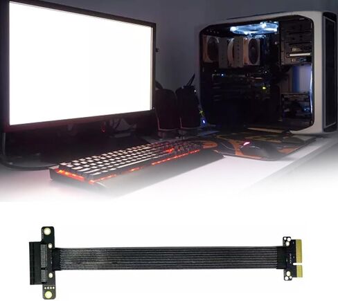 PCIe 4X Extension Cord PCIE4.0 Male to Female Extender Adapter for Computer Graphics Card in Saudi Arabia