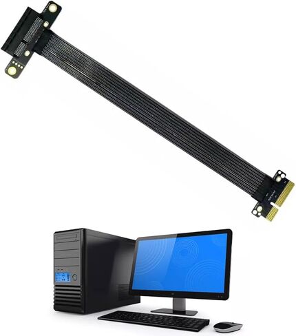 PCIe 4X Extension Cord PCIE4.0 Male to Female Extender Adapter for Computer Graphics Card in Saudi Arabia