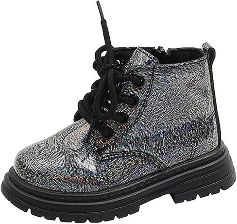 YWPENGCAI Toddler Girl Lace Up Zipper Waterproof Ankle Leather Boots in Kuwait