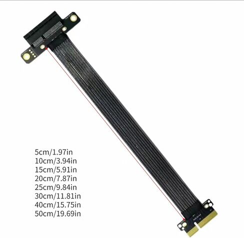 PCIe 4X Extension Cord PCIE4.0 Male to Female Extender Adapter for Computer Graphics Card in Saudi Arabia
