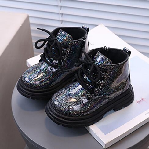 YWPENGCAI Toddler Girl Lace Up Zipper Waterproof Ankle Leather Boots in Kuwait