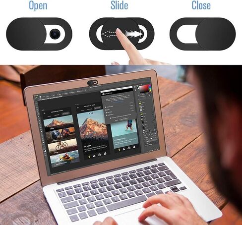 10-Pack Ultra-Thin Webcam Cover - Slide Privacy Protector for Laptop, MacBook & Smartphones(10White) in Saudi Arabia