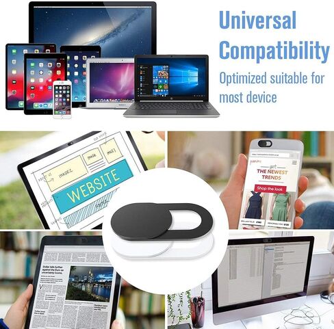 10-Pack Ultra-Thin Webcam Cover - Slide Privacy Protector for Laptop, MacBook & Smartphones(10White) in Saudi Arabia