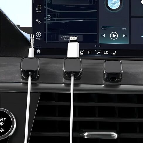 6 PCS Cable Straps Cord Organizer for Bundling Earphone, Reusable Cable Management Organizer, Organizer in Home,Office,Kitchen,School, Black in Saudi Arabia