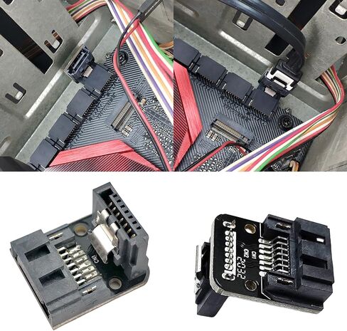 SATAs 7Pin Female to Male 90 Degree Angled Adapter for Desktop Motherboards HDDs Installation in Saudi Arabia