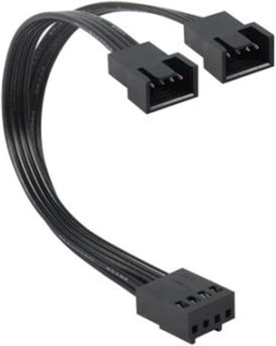 12V/4Pin PWMs Fan Splitter Adapter Cable 1 to 2 Computer CPU Coolers Fan Splitter PC Chassis Fan Extension Power Cable in Saudi Arabia