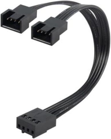 12V/4Pin PWMs Fan Splitter Adapter Cable 1 to 2 Computer CPU Coolers Fan Splitter PC Chassis Fan Extension Power Cable in Saudi Arabia