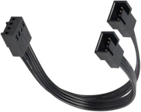 12V/4Pin PWMs Fan Splitter Adapter Cable 1 to 2 Computer CPU Coolers Fan Splitter PC Chassis Fan Extension Power Cable in Saudi Arabia