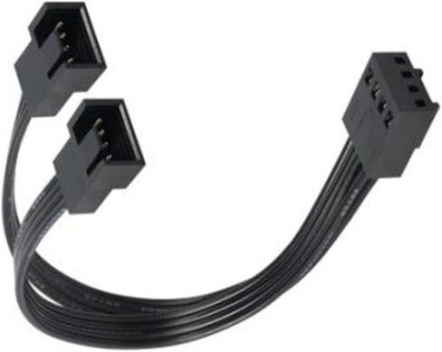 12V/4Pin PWMs Fan Splitter Adapter Cable 1 to 2 Computer CPU Coolers Fan Splitter PC Chassis Fan Extension Power Cable in Saudi Arabia