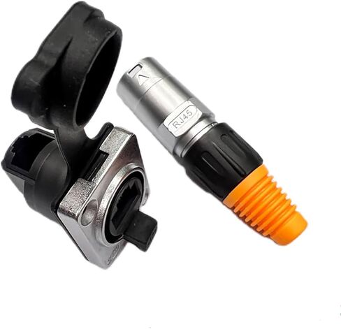 RJ45 Panel Panel Mount Connector CAT6/CAT5E Ethernet أنثى إلى مقرنة الإناث ، 8P8C Socket مع اتصالات مطلية بالذهب والسكن الحراري (2) in Kuwait