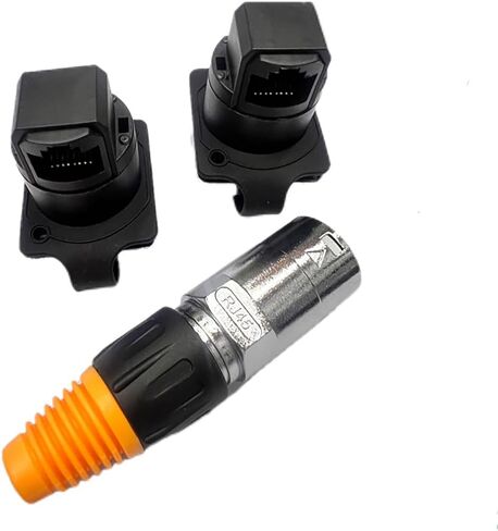 RJ45 Panel Panel Mount Connector CAT6/CAT5E Ethernet أنثى إلى مقرنة الإناث ، 8P8C Socket مع اتصالات مطلية بالذهب والسكن الحراري (2) in Kuwait